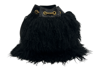 Mochila Joe Mongolian, 800&euro;, Bolso, Negro, Animal - Pelo/Animal - Piel, Vista frontal